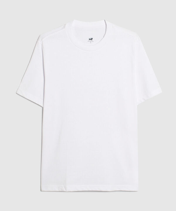 Camiseta Interior Pack X2 Camiseta Interior Algodón Cuello Redondo Alto Blanco Lisa M/C image number null